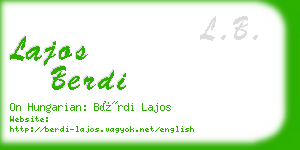 lajos berdi business card